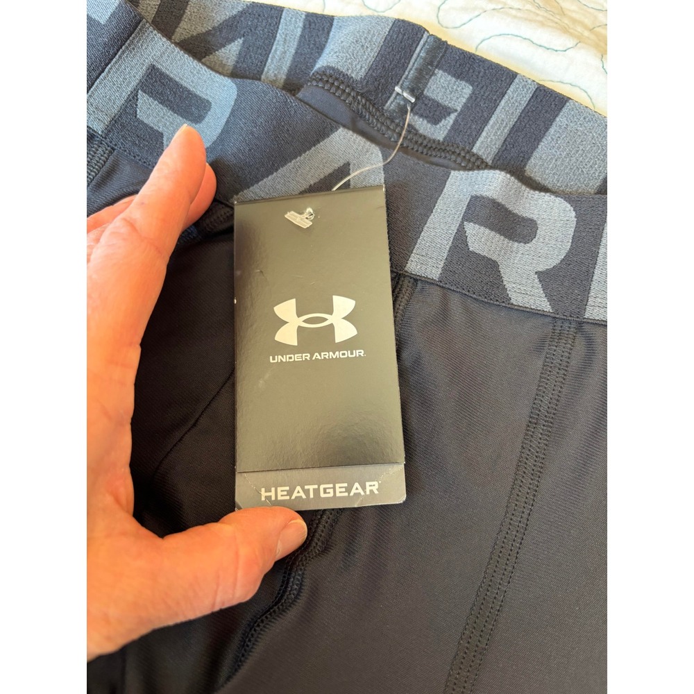 Under Armour Mens HeatGear 3/4 Compression Leggings Black Training Medium - Picture 4 of 5